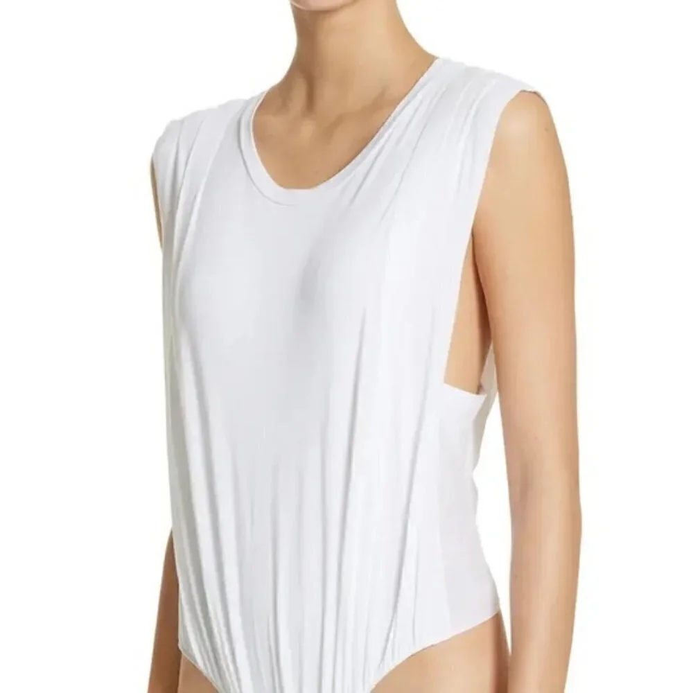 JEAN ATELIER Allegra Bodysuit In White Size Medium NWT - Picture 3 of 9
